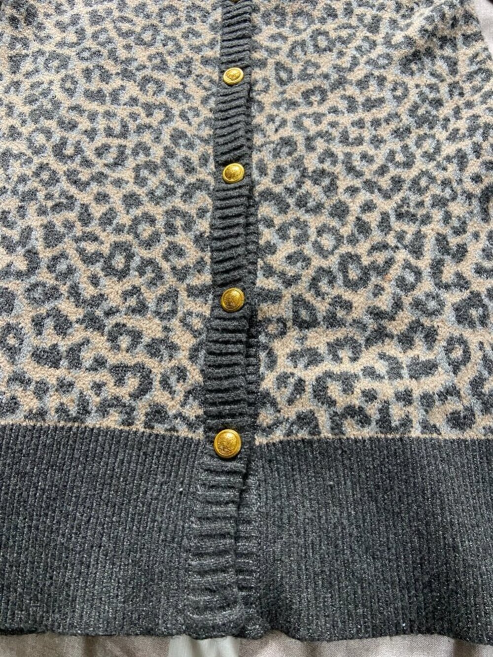 NWT Marled Leopard Print Long Cardigan Sweater - Picture 5 of 7